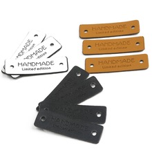 12pcs/lot handmade with limited edition leather labels for handwork bag gifts leather tags handmade for Hats shoes zakka label 2024 - buy cheap