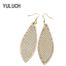 YULUCH Natural Wood Hollow Pierced 4 Color Pendant Simple Earrings For The Women Party Gift Valentine's Day Surprise 2024 - buy cheap