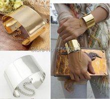 KMVEXO 2020 Fashion Metallic Gold Tone Chained Wide Bracelets Bangles for Women Men Jewelry Cuff Bracelets 2024 - buy cheap