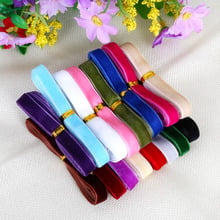 12Yard/lot Random Mixed Color Glitter Ribbon Velvet Ribbon For Headband Clips Bow Wedding Decoration Christmas Ribbon 2024 - buy cheap