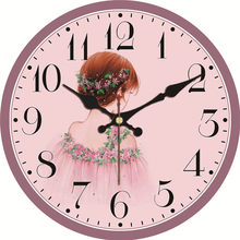 MEISTAR Vintage Pink Clocks Beauty Sweet Design Silent Living Office Cafe Home Wedding Decor Watch Wall Art Large Wall Clocks 2024 - buy cheap