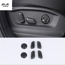 Capa para decoração com botão de ajuste para controle de assento, de fibra de carbono, 6 aviões, para volkswagen vw tiguan mk2 ad1 2008-2012 2024 - compre barato