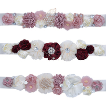 Bridal Sash Dress Sashes Blush Lvory Polyester Fashion Women Flower Belt Maternity Flower Girl Party Wedding Flower Belts 2024 - buy cheap