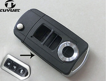 Modified key shell FOB Folding Flip remote key case For Toyota Vios Prado Camry Highlander Yaris 2024 - buy cheap