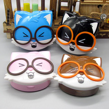 10 set/lot New glasses cat animal contact lens case / companion Cartoon eyeglasses box /pencil case/ lens care /storage box 2024 - buy cheap