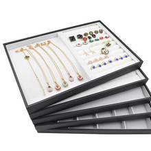 SZanbana Black&White Leather Stackable Jewelry Tray Necklace Bracelet Pendant Organizer Display Showcase Jewelry Storage Trays 2024 - buy cheap
