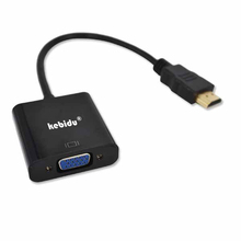 Видеоконвертер kebidu с HDMI-совместимым штекером на VGA гнездовой кабель 1080P для ПК ноутбука 2024 - купить недорого