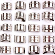 QianBei 50pcs/set High Quality Stainless Steel Ring Silver Color Wedding Engagement Rings For Women Men Wholsale Free 2024 - buy cheap