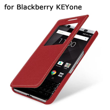 Чехол-книжка из натуральной кожи для Blackberry KEYone Window View 2024 - купить недорого