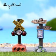 MagiDeal Cute Signpost Windmill Miniature Bonsai Figurines Dollhouse Craft Fairy Garden Decor Home Decoration Accessories 2024 - buy cheap