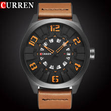 CURREN Military Sport Quartz watch Men Black Fashion Casual Army Top Brand Luxury Leather Quartz-Watch Male Clock red Relogio 2024 - buy cheap