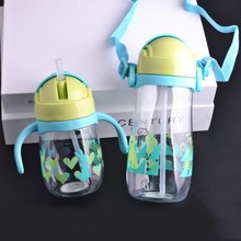 230/450ml Toddler Infant Water Bottle Kids Baby Feeding Cup Cute Cartoon Printed Safe Lovely Baby Water Cup with Straw 2024 - buy cheap