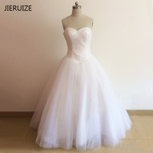 JIERUIZE/бальное платье с бусинами; свадебное платье; коллекция 2016 года; Свадебные платья со шнуровкой сзади; robe de mariage 2024 - купить недорого
