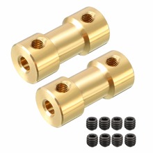 UXCELL 2PCS M3 Thread 3x3mm Shaft Coupler Connector Adapter Gold Tone for RC Model Motor L20XD9 Airplane Boat Model 2024 - buy cheap