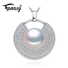 FENASY Pearl Jewelry 10-11mm Big Trendy Natural Pearl Pendants For Women,geometric 925 sterling silver pearl pendant for love 2024 - buy cheap