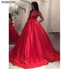 New Fashion  Red Evening Dresses With Pocket  A-Line Appliques Long Party Dress Spaghetti Strap Floor Length Pleat Evening Dress 2024 - buy cheap