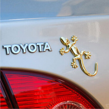 1pcs x metal 3D stereo car stickers reflective gecko personalized stickers 2024 - buy cheap