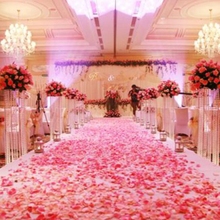 Pétalas de rosas de seda artificial 1000 com 34 cores, folhas, decoração de mesa para festival e casamento 2024 - compre barato