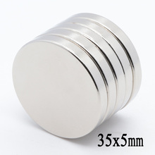 10pcs/lot 35x5 mm N35 Rare Earth Round Neodymium Magnets Super Strong Craft Magnet 35*5mm 2024 - buy cheap