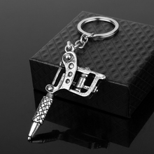 HEYu Hip Hop Jewelry Men Gun Pendant Keychain Keyring Tattoo Machine Key Holder Metal Accessories Porf Clef 2024 - buy cheap