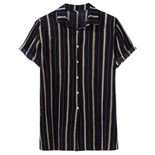 Womail Mens Beach Hawaiian Shirt Tropical Summer Short Sleeve Printing Shirt Men Casual Loose Button Down Shirts Streetwear 2024 - buy cheap