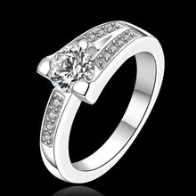 Free Shipping 925 jewelry silver plated Jewelry Ring Fine Fashion Silver Plated Zircon Women&Men Finger Ring SMTR164 2024 - buy cheap