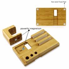 SZYSGSD Real Bamboo wood Desktop Stand For iPad Tablet Bracket Docking Holder Charger For iPhone Charging Dock For Apple Watch 2024 - buy cheap