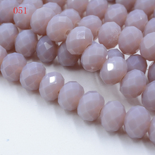 FLTMRH   Milky white Color 4*6mm  50pcs Rondelle Austria faceted Crystal Glass Beads Loose Spacer Round Beads for Jewelry Maki 2024 - buy cheap