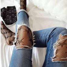 Star Printed Sexy Fishnet Women Tights Stockings Hollow Out Sexy Mesh Pantyhose Punk Pantyhose Fantasy Woman collant femme 2024 - buy cheap