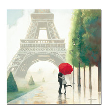 Картина на холсте, красный зонт, Романтическая башня Парижа, холст, плакат, печать для гостиной, украшение для дома 2024 - купить недорого