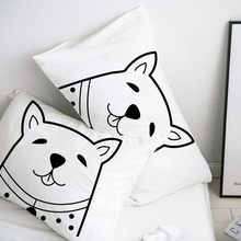 Custom Cartoon Pillow Case Pillowcase 50x70 50x75 50x80 70x70 Decorative Pillow Cover White Dog Bedding Drop Shipping 2024 - buy cheap