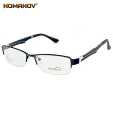 Nomanov = Half-rim Alloy Frame Eyeglasses Custom Made Prescription Myopia / Reading Optical Or Photochromic Gray / Brown Lenses 2024 - buy cheap