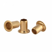 100/200 pçs m4 série bronze ilhós rebite porca cobre através do furo rebites oco ilhós m4 * 6/7/8/9/10/12mm 2024 - compre barato