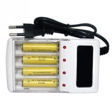 Carregador de bateria com 4 slots inteligente inteligente carregador de bateria para aa/aaa nimh nicd baterias recarregáveis plugue da ue estoque 2024 - compre barato