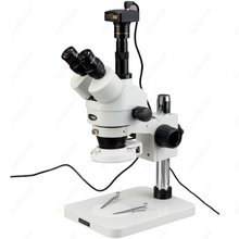 Microscopio estéreo 144 LED, suministros de AmScope 3.5X-90X 144, soldadura de circuito de microscopio estéreo con Zoom LED + cámara Digital USB 2024 - compra barato
