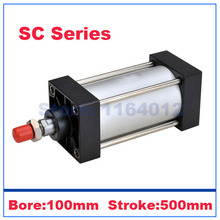 Airtac type Standard pneumatic cylinder 100mm bore 500mm stroke SC100x500 double acting air compressor piston hydraulic cylinder 2024 - buy cheap
