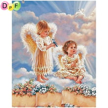 DPF full square 5D DIY diamond painting cross stitch angel and bird diamond embroidery rhinestone diamond mosaic painting gift 2024 - buy cheap