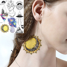 GoldOcean Yellow Moon Sun Galaxy Cat Flash Fake Waterproof Tattoos Temporary Women Ear Arm Tatoos Stickers Body Neck Custom Tato 2024 - buy cheap