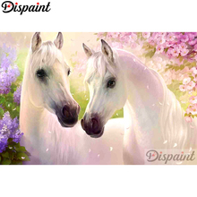 Dispaint Full cuadrado/redondo taladro 5D DIY diamante pintura "Animal caballo flor" 3D bordado punto de cruz decoración del hogar regalo A12124 2024 - compra barato