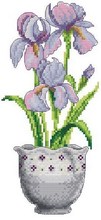 Top Quality hot selling classical lovely counted cross stitch kit orchid iris elegant purple flower flowers 2024 - buy cheap