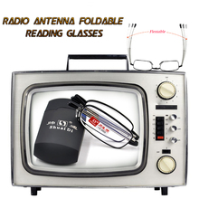 [SHUAIDI RADIO ANTENNA GLASSES] Foldable frame Stretchable legs new style rigid alloy reading glasses +1 +1.5 +2 +2.5 +3 +3.5 +4 2024 - buy cheap