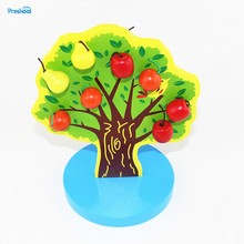 Montessori Educational Wooden Toys Magnetic Apple Tree Baby Toy Early Childhood Preschool Training 2024 - buy cheap