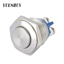 Yuesun interruptor de pressão elétrico 19mm, casa inteligente, metal, botão de pressão, aço inoxidável, interruptor redondo 2024 - compre barato