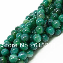 Natural Green Stripe agat onyx carnelian stone 6mm 8mm 10mm 12mm Round Beads Fashion Gifts Diy Jewelry Findings 15inch GE209 2024 - buy cheap