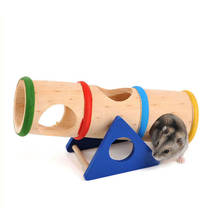 Красивые игрушки для хомяка, маленькие товары для домашних животных, гнездо для хомяка, деревянный красочный деревянный домик, маленькие животные, игрушки для мыши 2024 - купить недорого