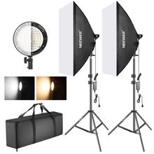 Neewer Photography Bi-color Dimmable LED Softbox Lighting Kit:20x27 inches Studio Softbox, 45W Dimmable LED Light Head 2024 - buy cheap
