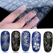 3D Nail Art Stickers Decals Patch Metallic Flowers Designs Stickers For Nails Art Decoration Tips Salon Accessory Tool 2024 - buy cheap