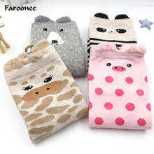 Faroonee Cute Cartoon Socks Women Autumn Winter Panda Bear Pig Giraffe 3D Animal Ankle Socks Female Comfortable Lovely Socks 2024 - buy cheap