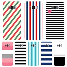 Capa listras azuis e pretas para samsung, capa traseira de silicone macio para samsung galaxy note 4 5 8 9 s8 s9 plus s5 s6 s7 edge capa de celular 2024 - compre barato