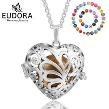 EUDORA 18mm Harmony Bola Ball Necklace Fantasy Butterfly Heart Shape Locket Cage Pendant fit Inner Ball Women Jewelry K220N20 2024 - buy cheap